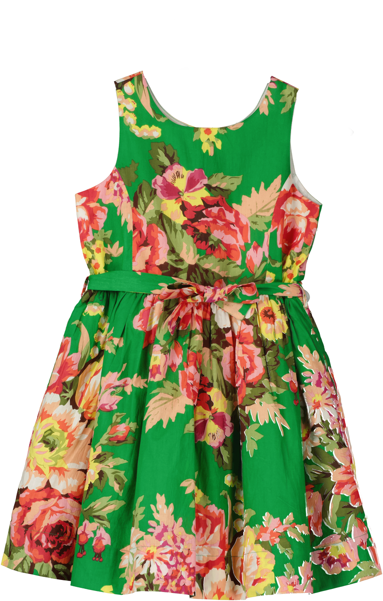 Palm Springs Green Floral Dress