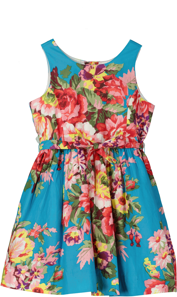 Palm Springs Turq Floral Dress