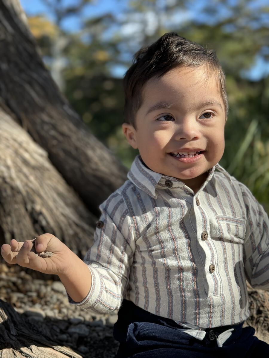 Jasper Onesie Blue Cream Stripe
