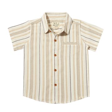 Beige Brown Newport Woven Shirt