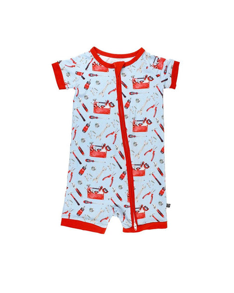 Matt Shorts Zippered Romper