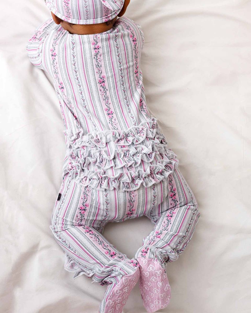 Josephine Ruffled Zipper Footie