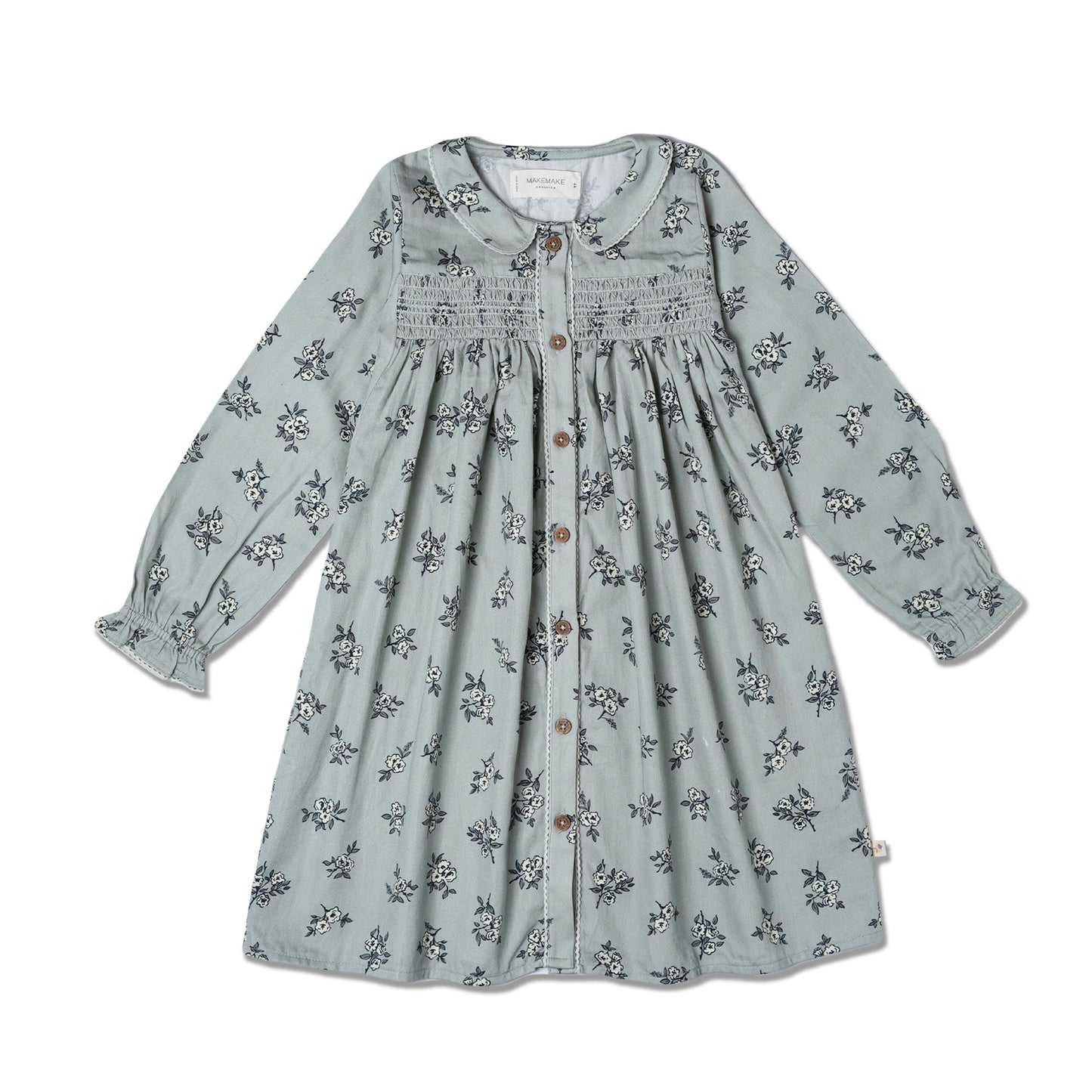 Sage Bloom Smocked Dress