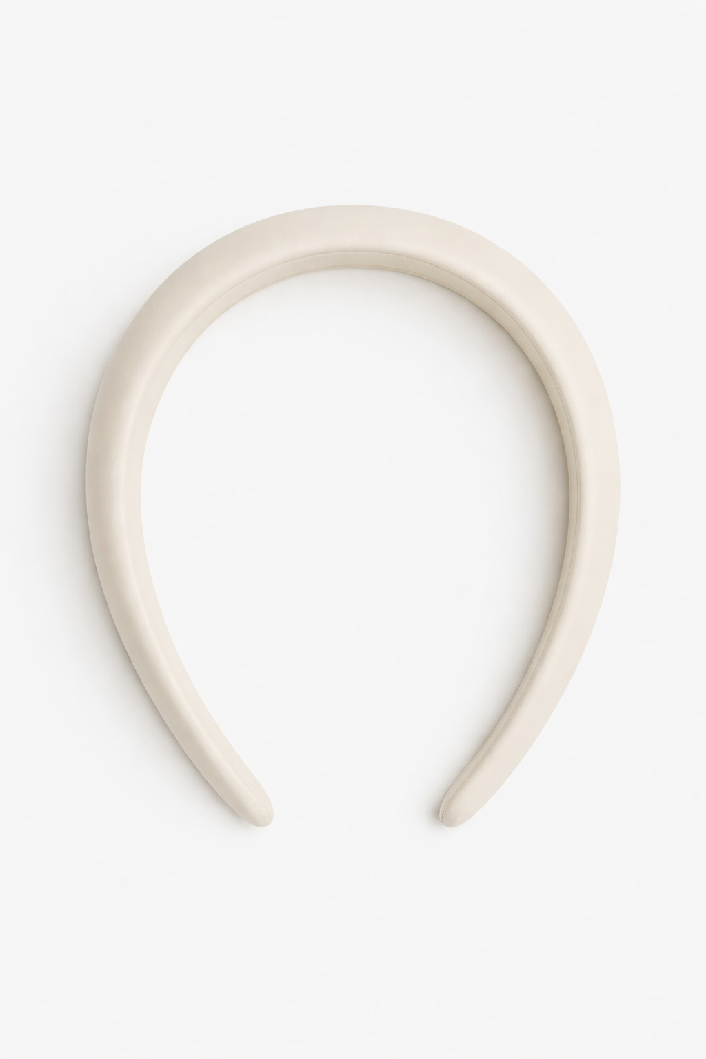 Beige Faux Leather Headband