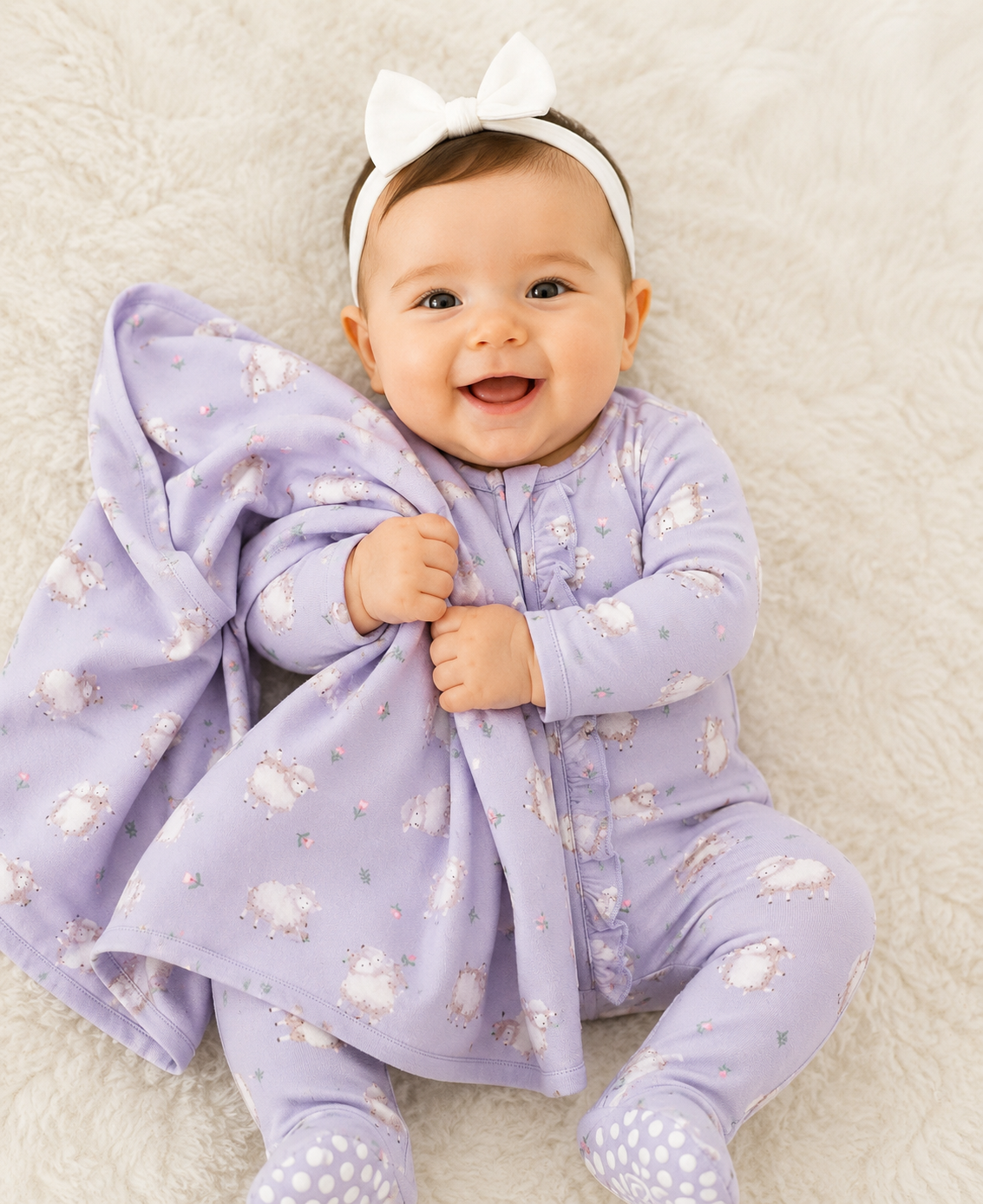 Little Sheep Swaddle Blanket