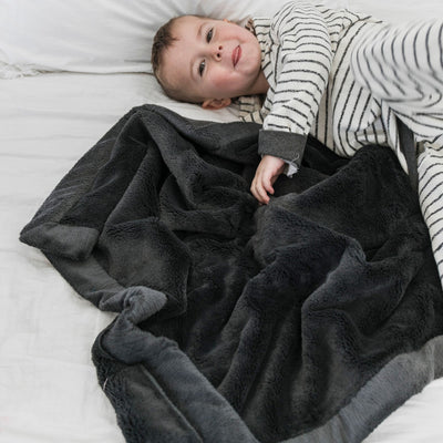 Lush Receiving Blanket Charcoal