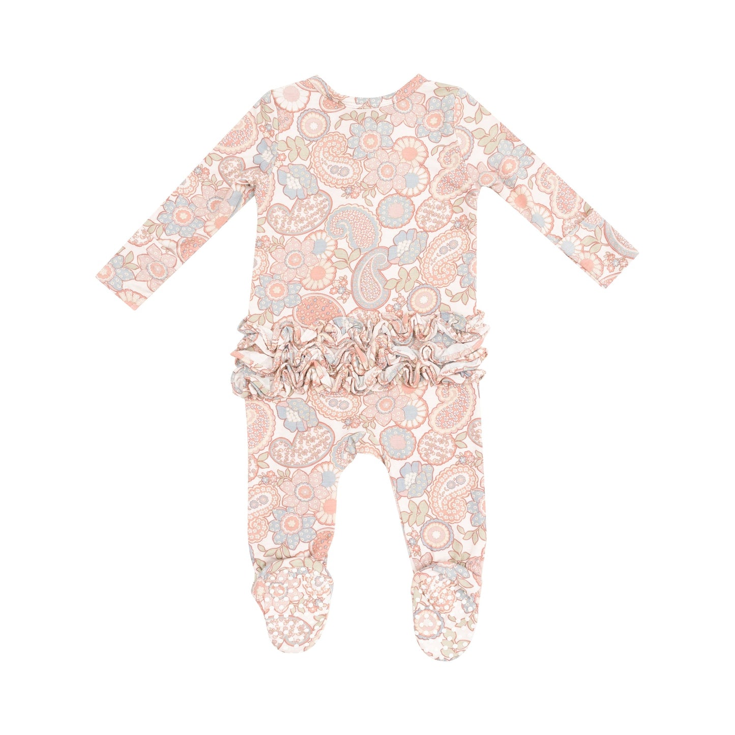 Folk Paisley Ruffle Footie