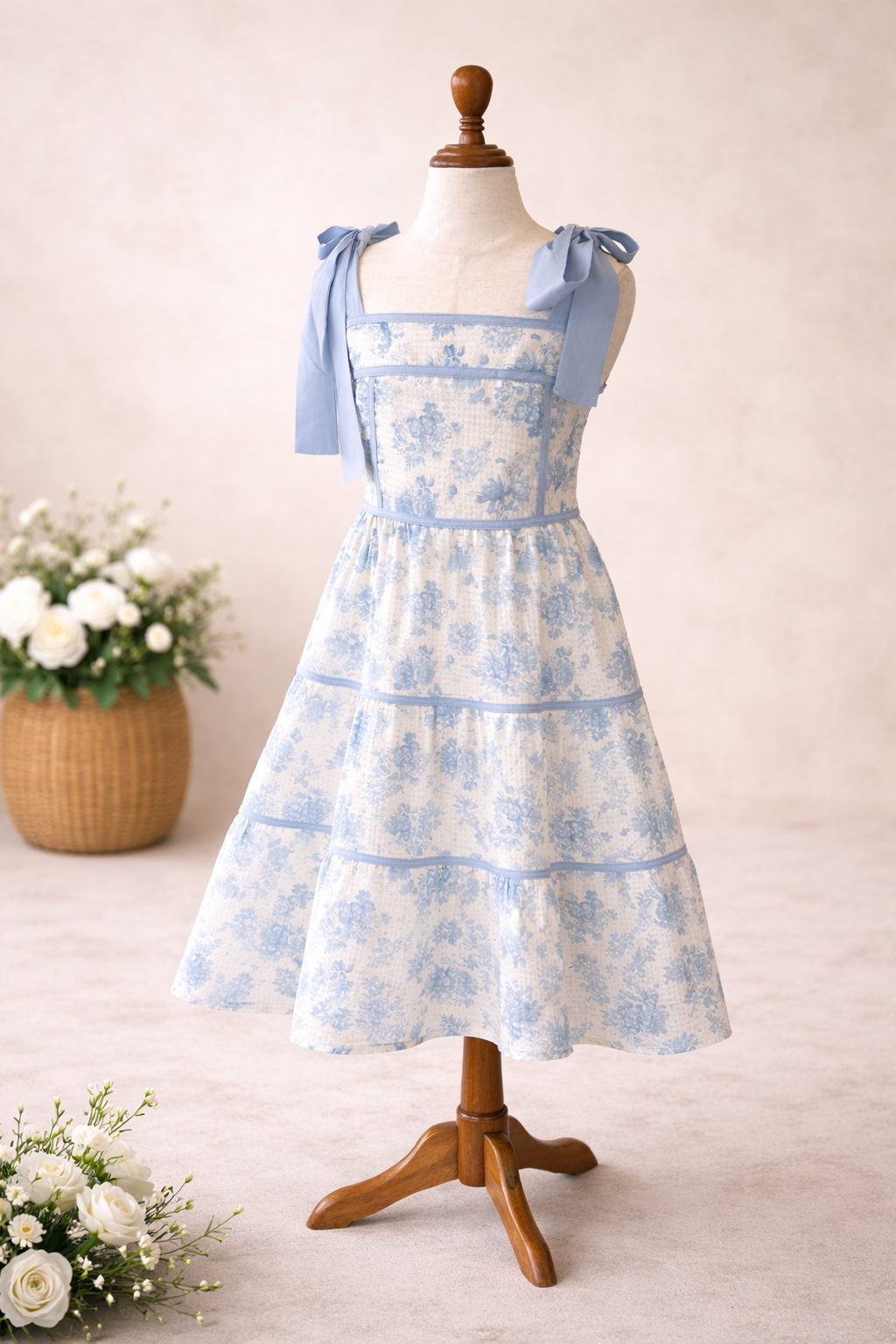 Light Blue Floral Maxi