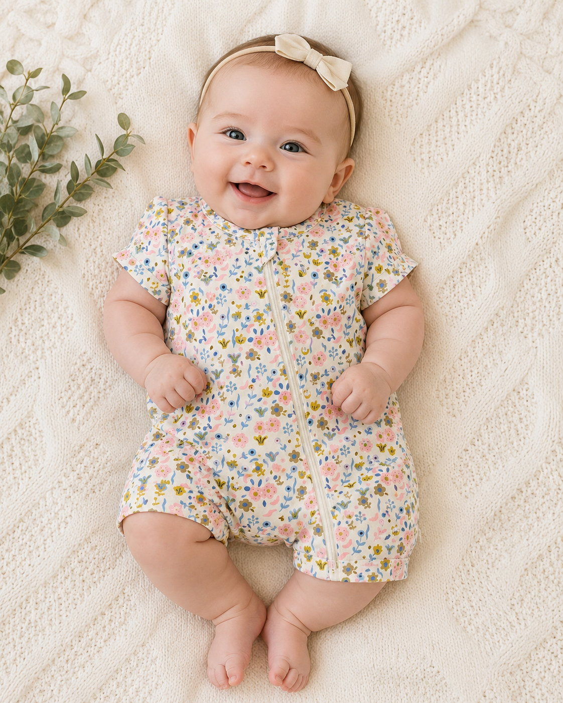 Ava Floral Boyleg Zipsuit
