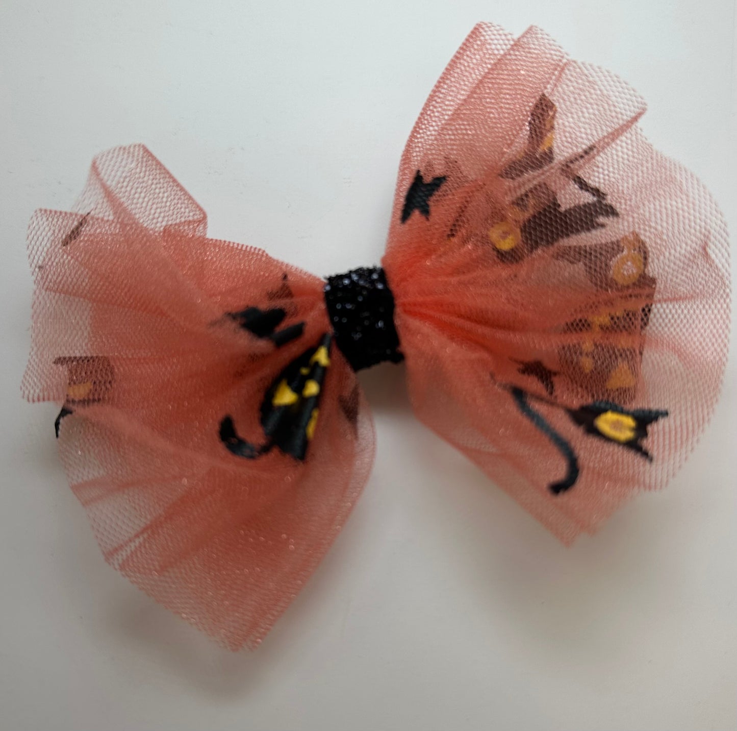 Orange Tulle Halloween Clip