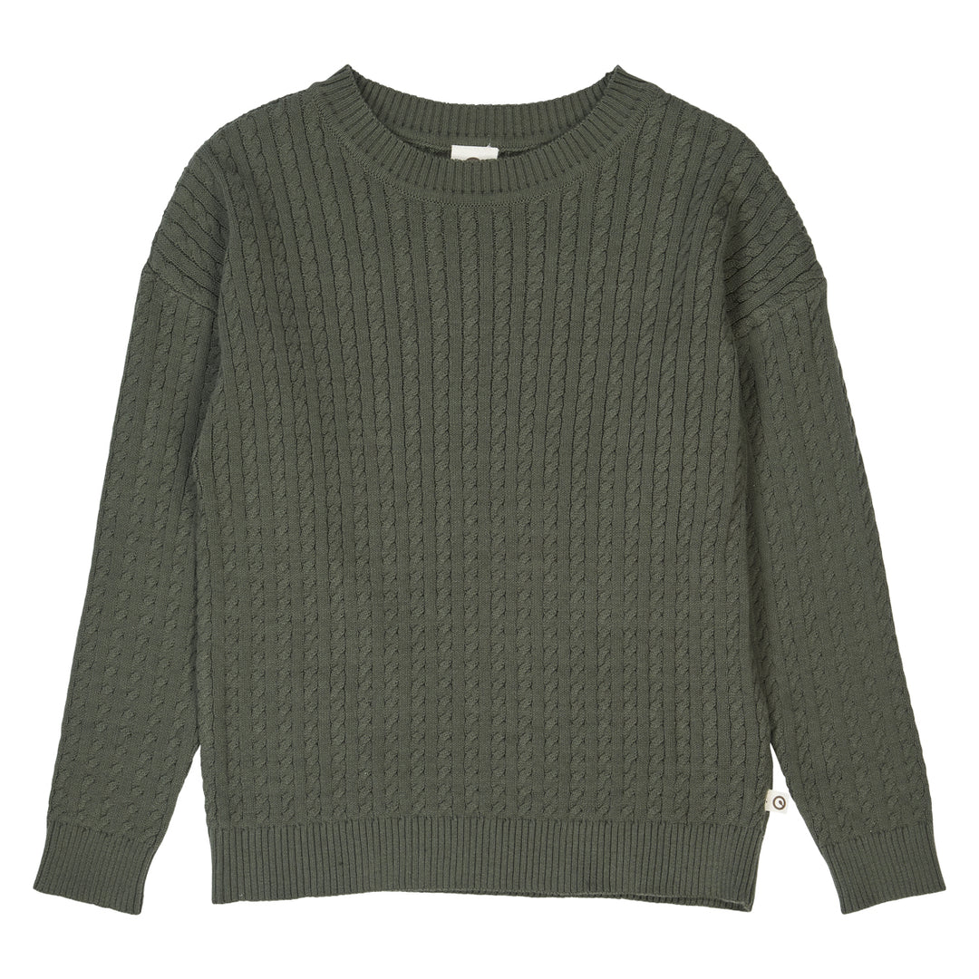Deep Green Cableknit Sweater