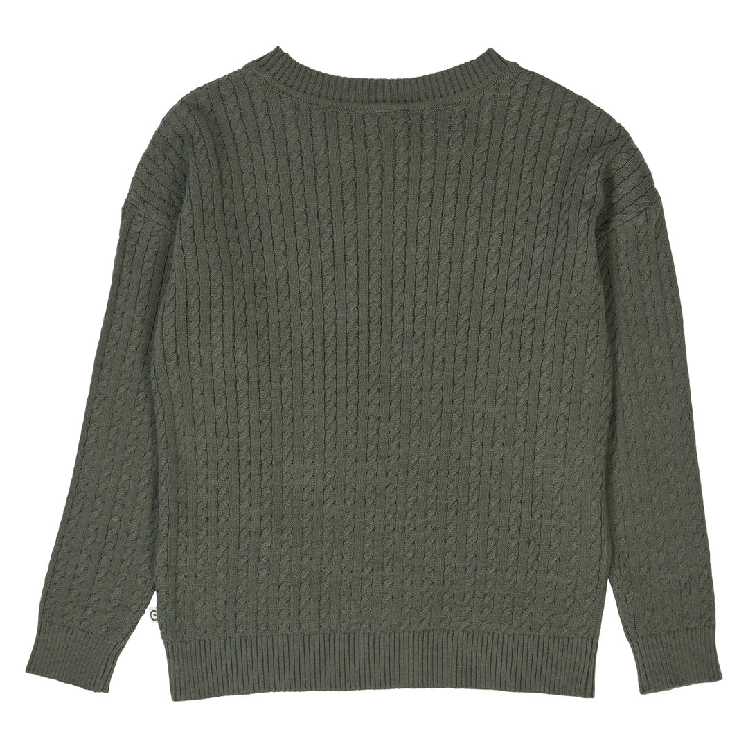 Deep Green Cableknit Sweater