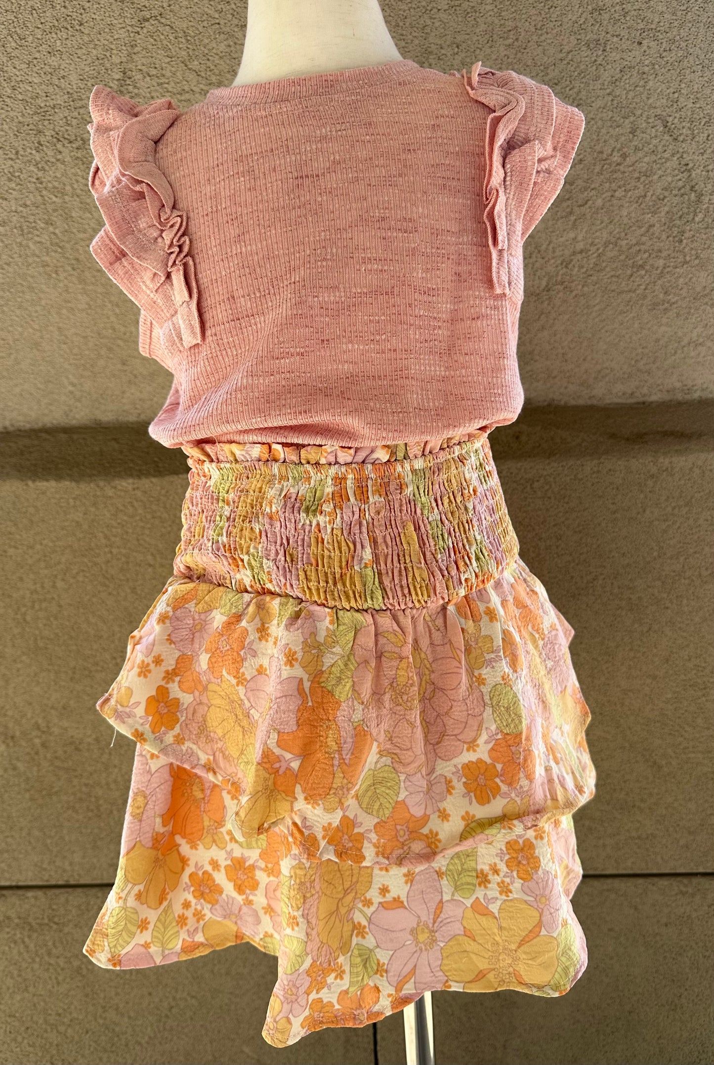 Mauve Ruffle Sleeve Top