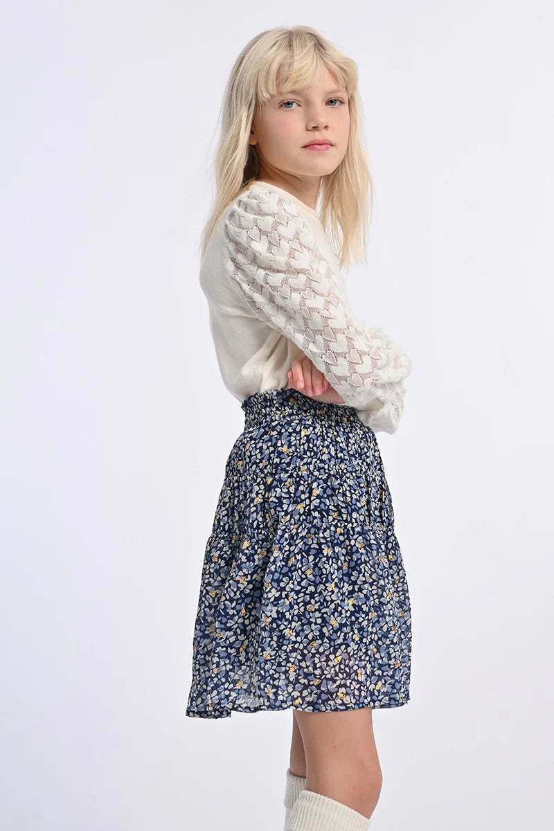 Blue Floral Skirt