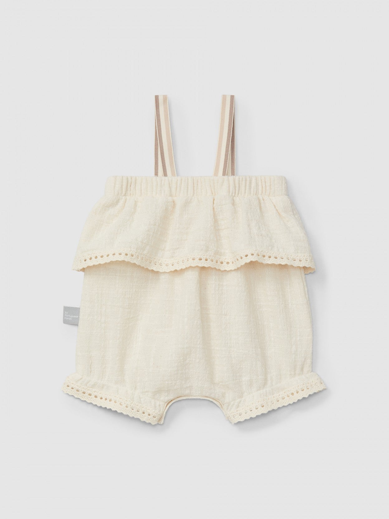 Natural Shorti With Ruffle Details