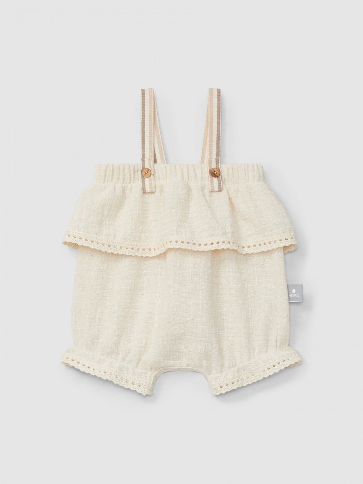 Natural Shorti With Ruffle Details