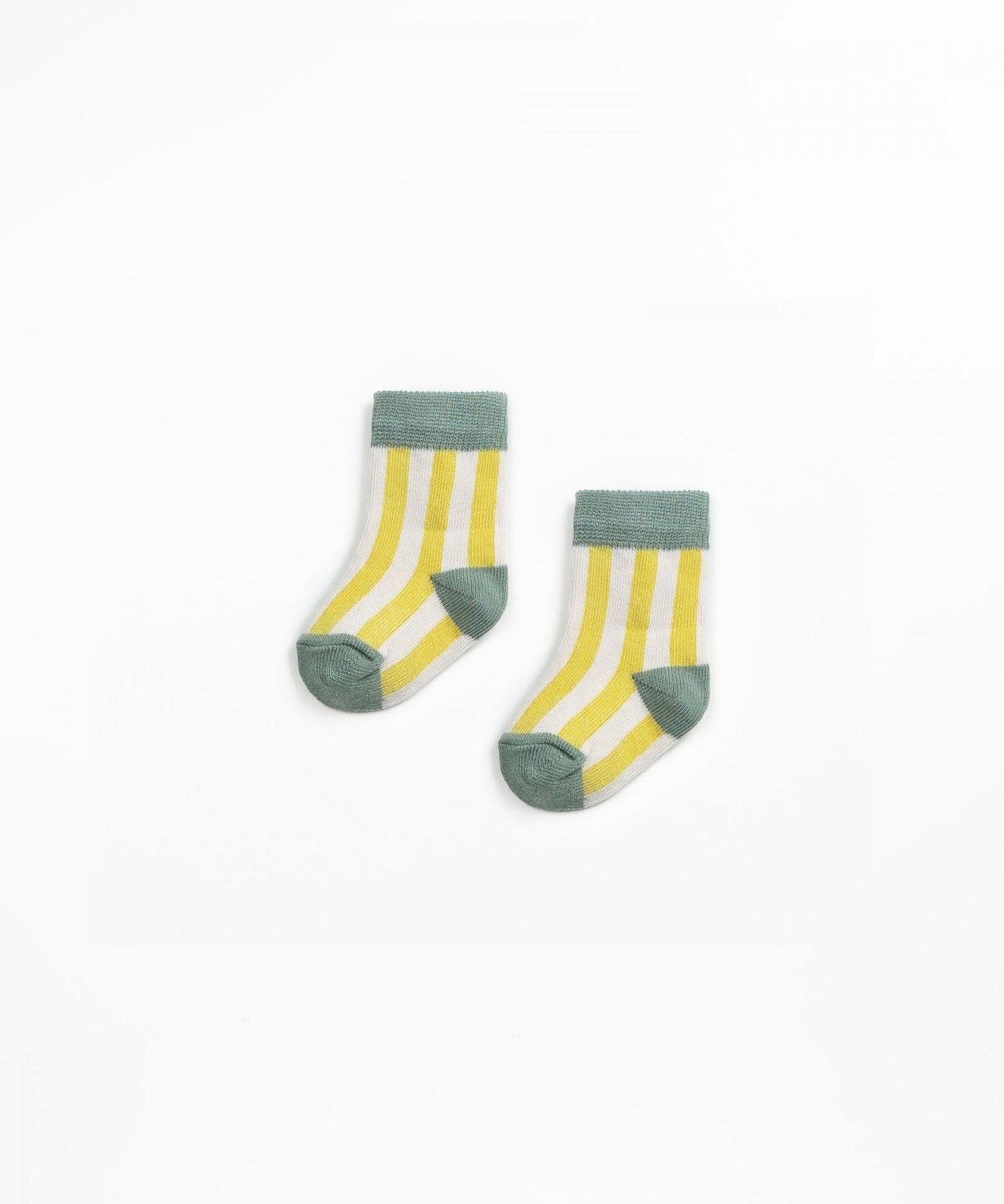 Sage Yellow Stripe Sock