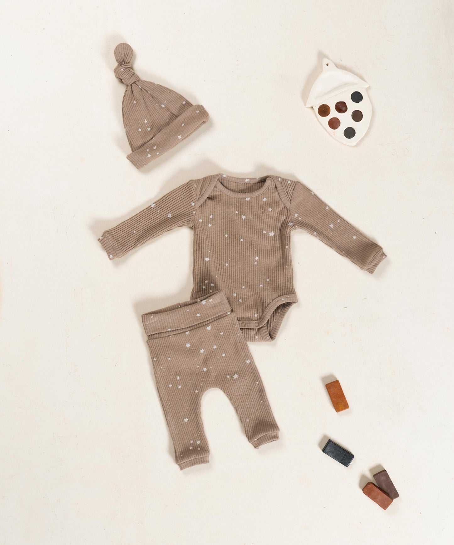 Ancestral Ribbed Bodysuit Legging Set