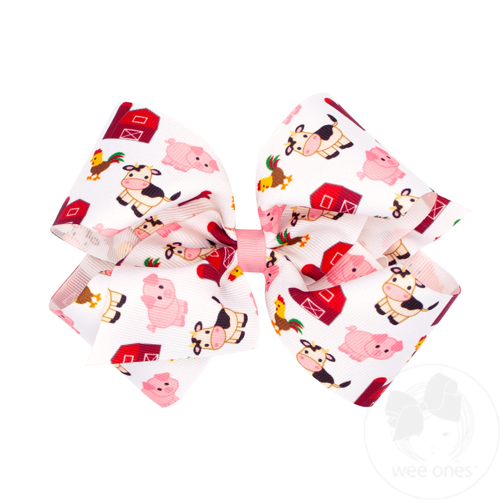King Farm Theme Grosgrain Bow
