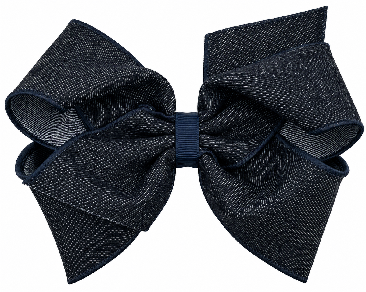 Denim Hair Bow