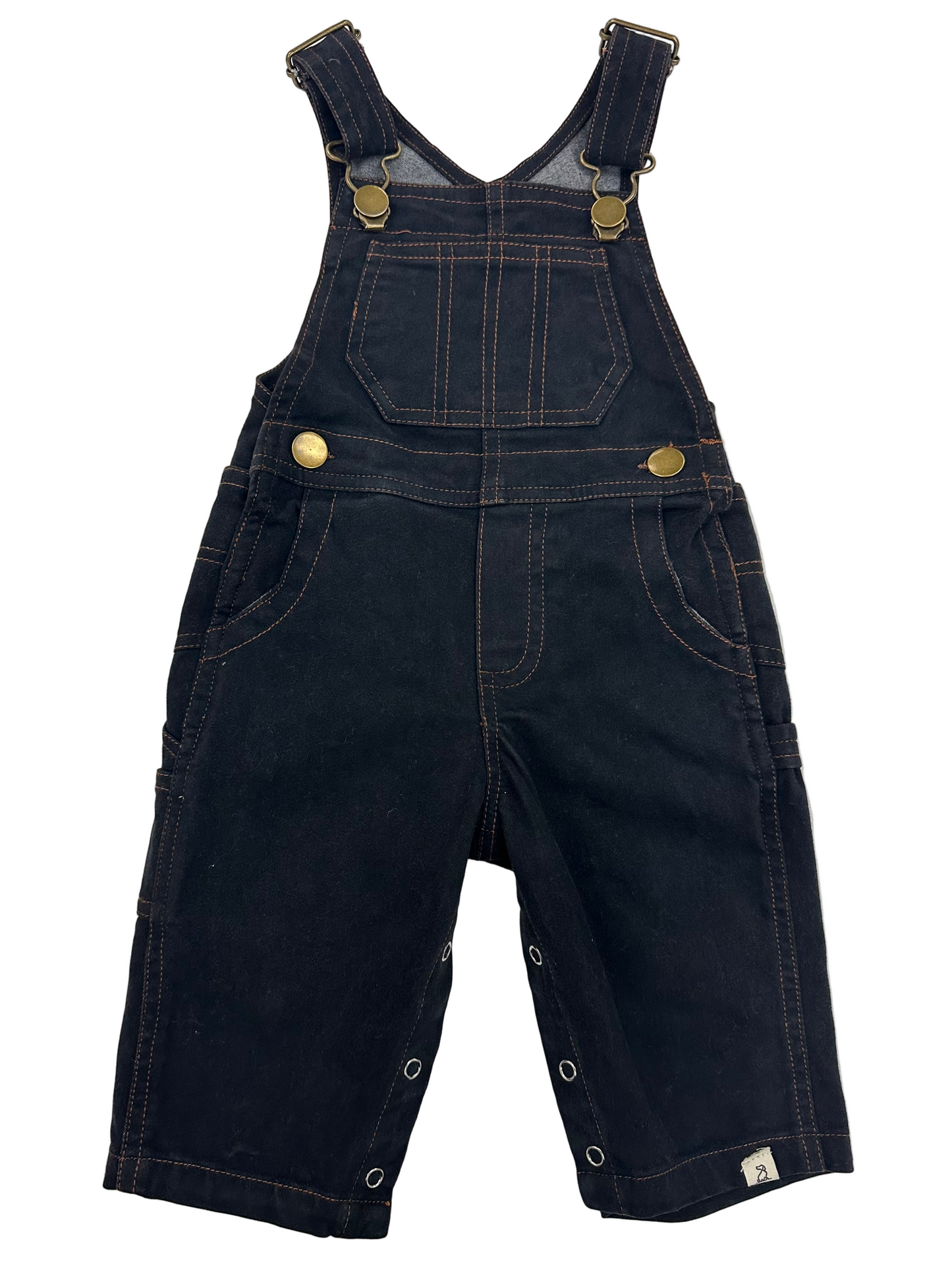 Washed Black Overalls