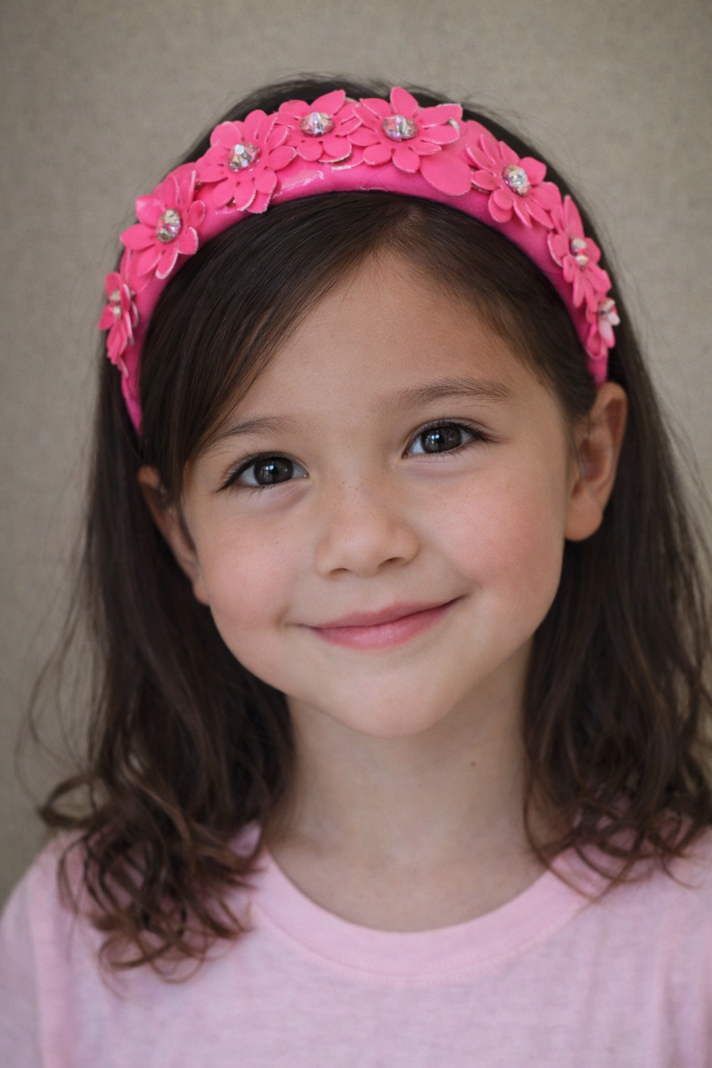 Multi Leather Flowers Thin Headband