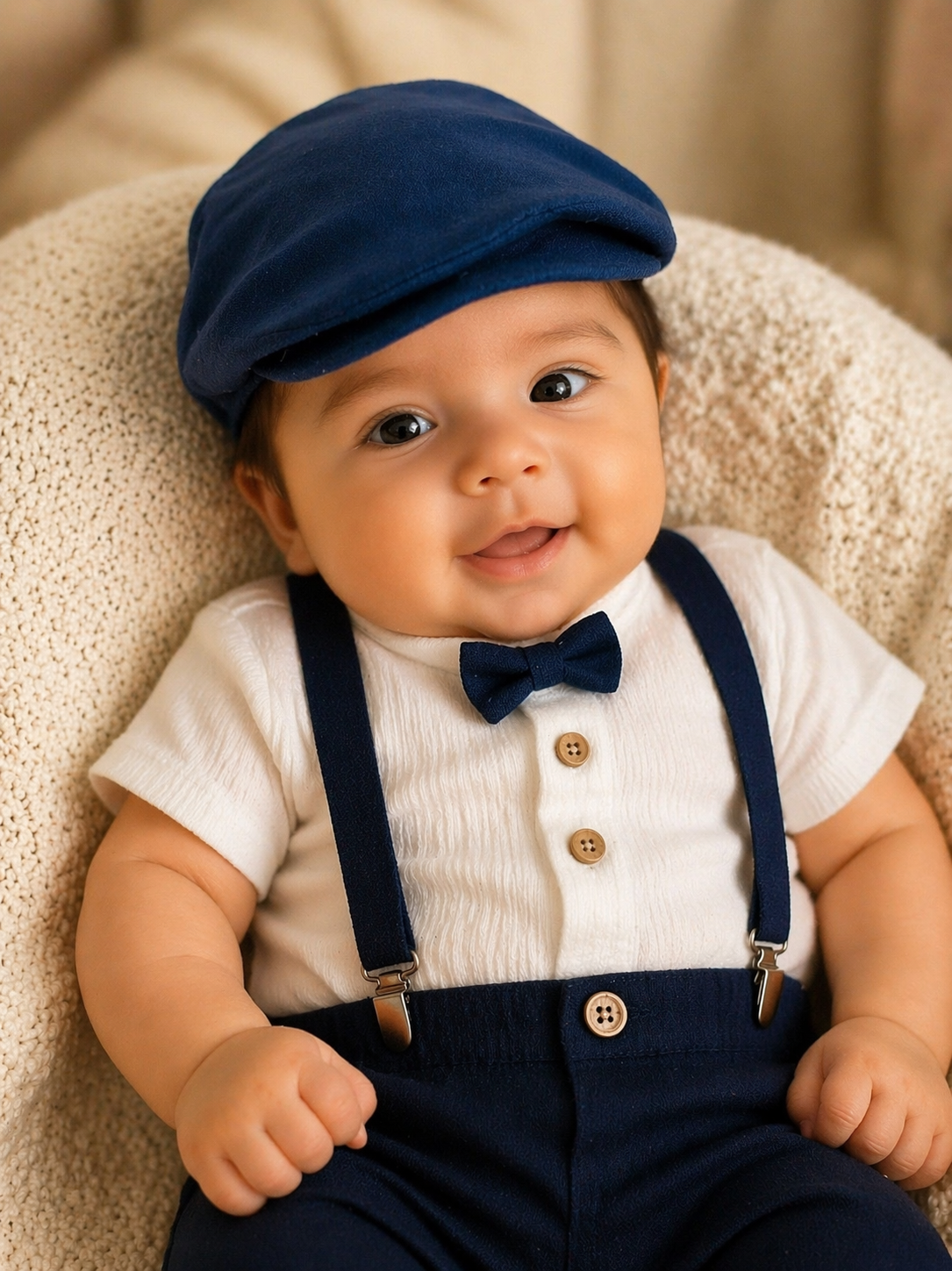 9719 Navy Cap Bowtie