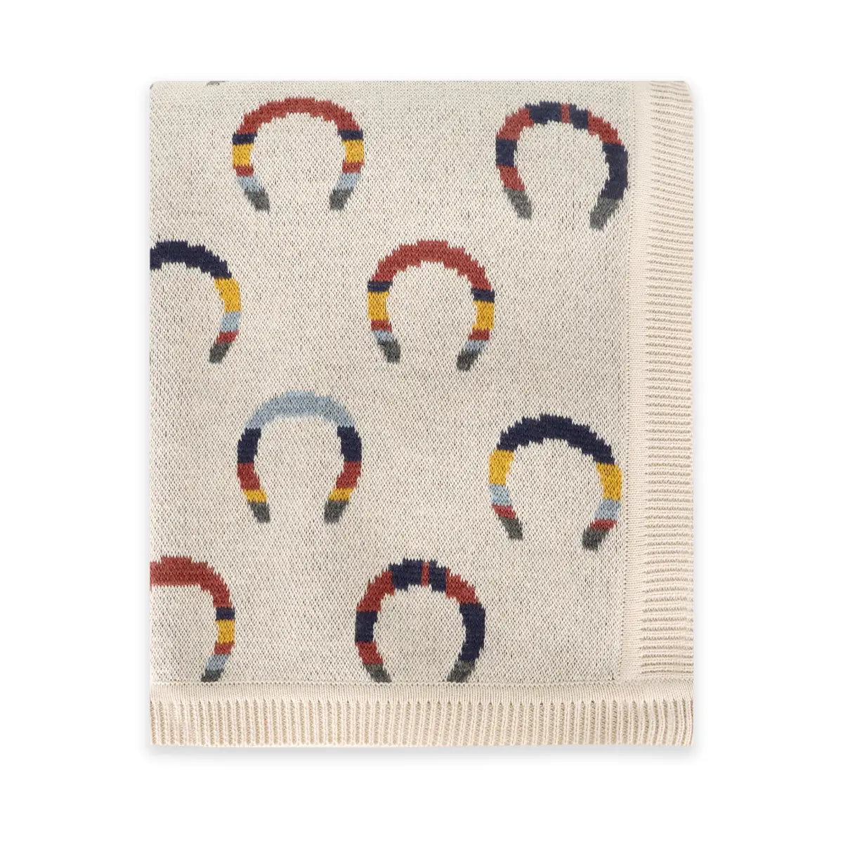Horseshoe Organic Knit Blanket