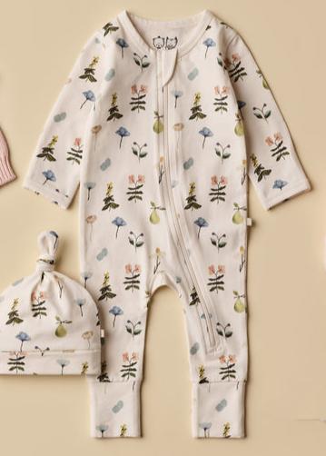 Petit Garden Zip Footie