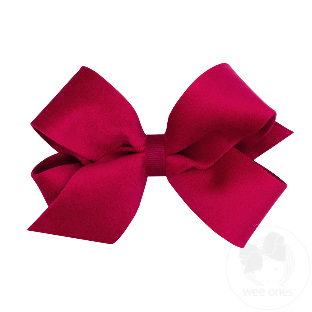 Cranberry Luxe Medium Velvet Bow