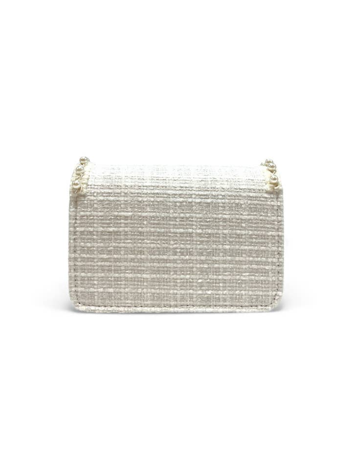 White Pearl Trim Purse