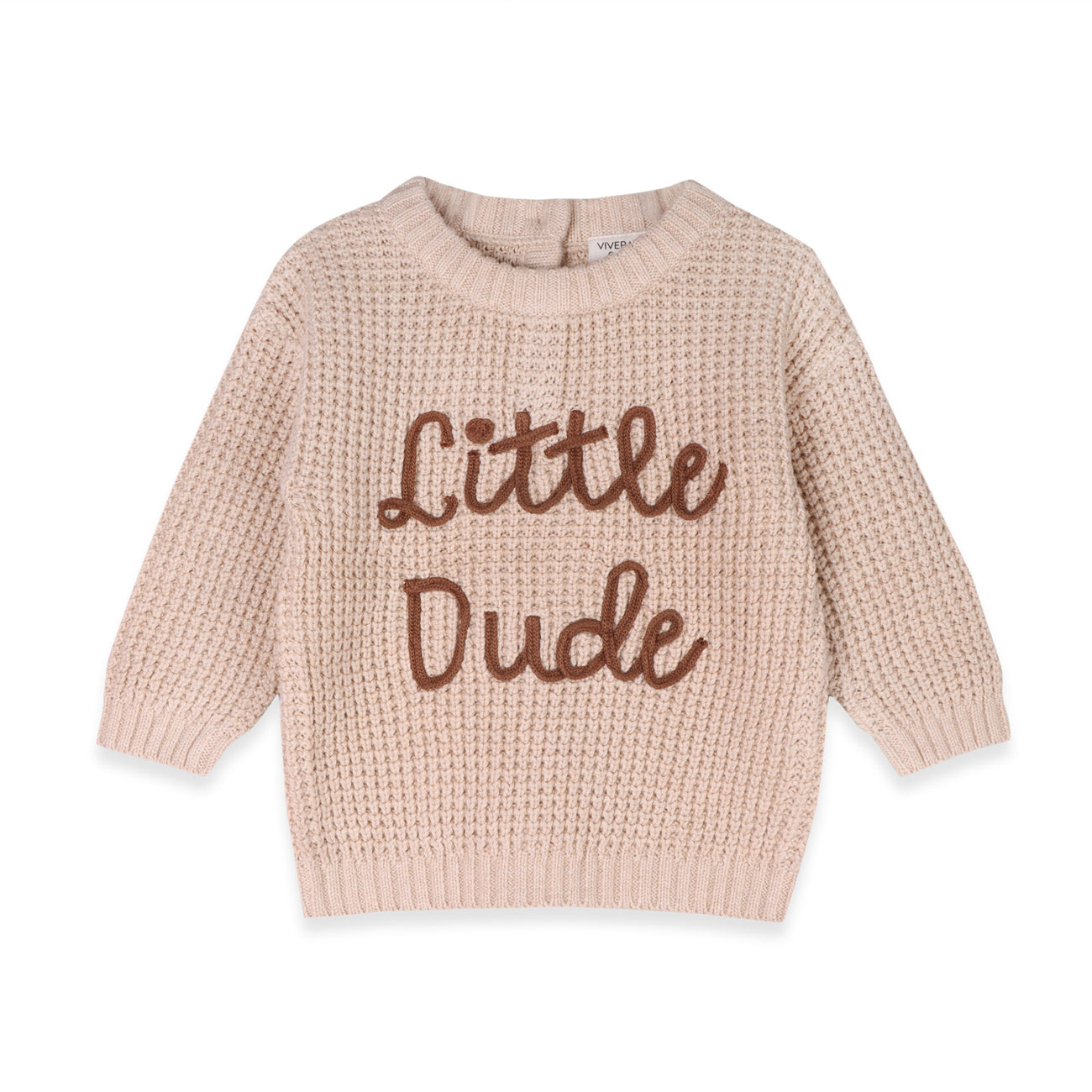 Little Dude Knit Oatmeal Sweater