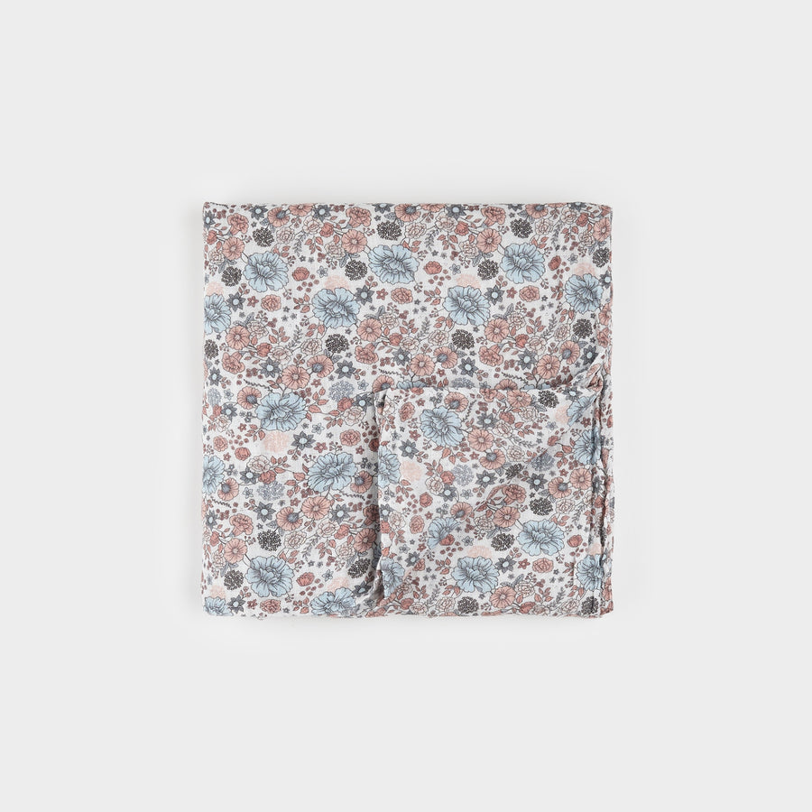 Vintage Flowers Muslin Swaddle