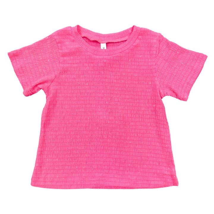Hot Pink Top W/Rhinestone