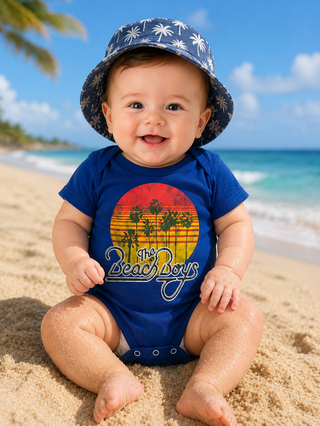 Blue Beach Boy Onesie