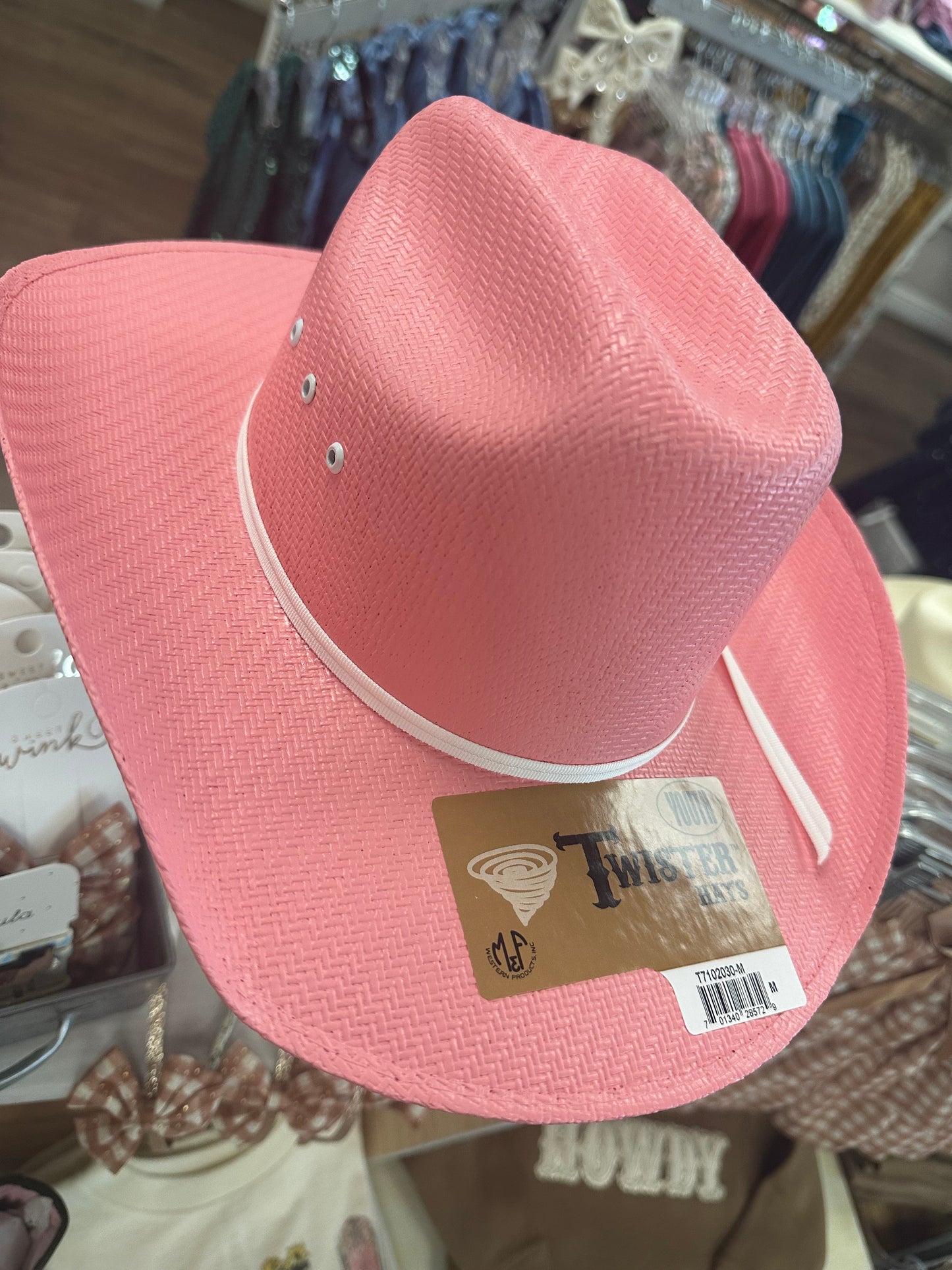 Pink Straw Hat