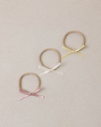 Baby Bow Set Lemon, Natural, Lavender