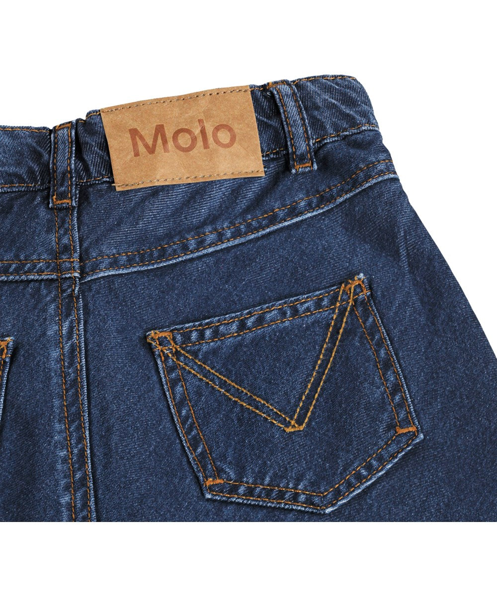 Blaine Washed Blue Denim Skirt
