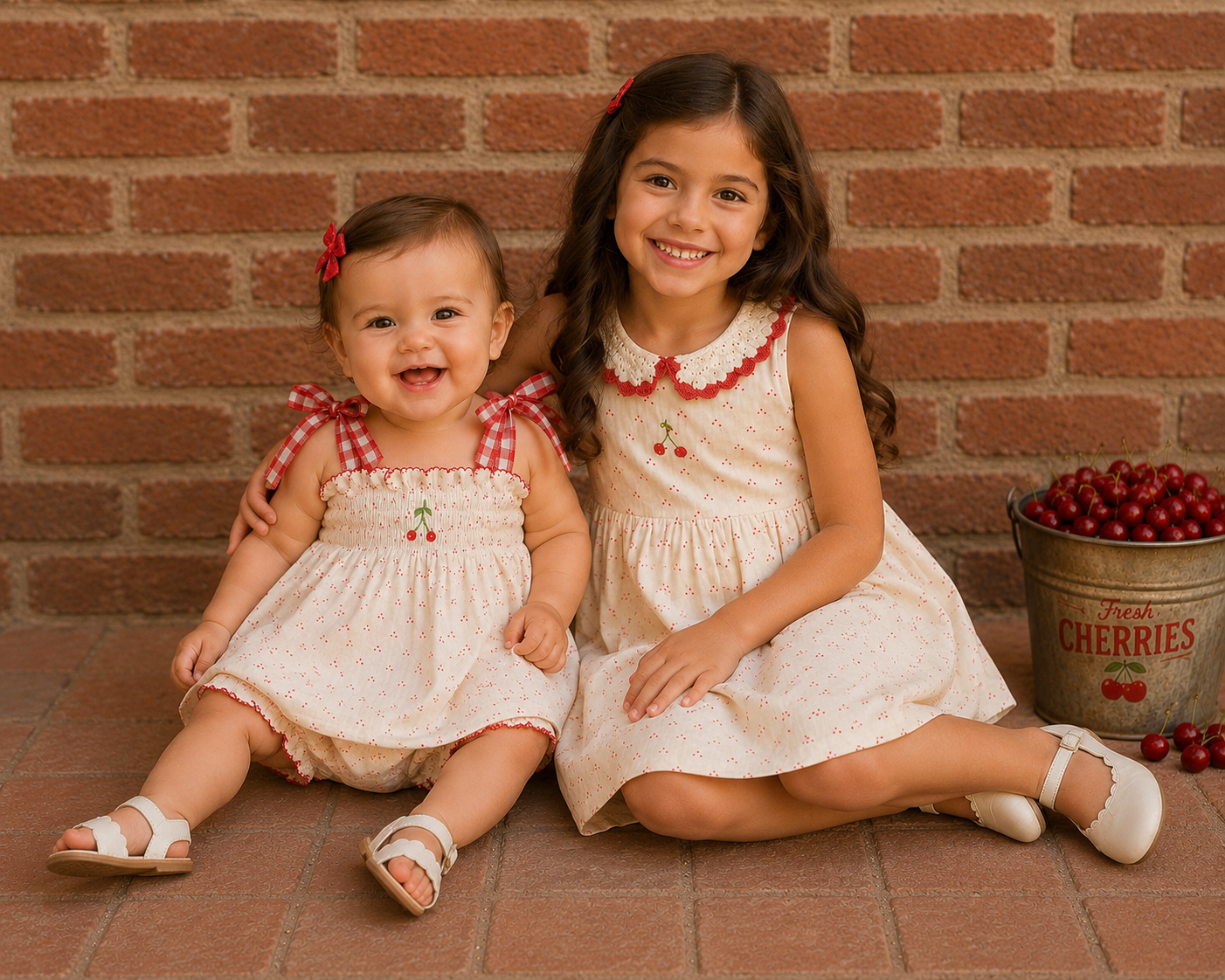 Cherry Crochet Collar Dress