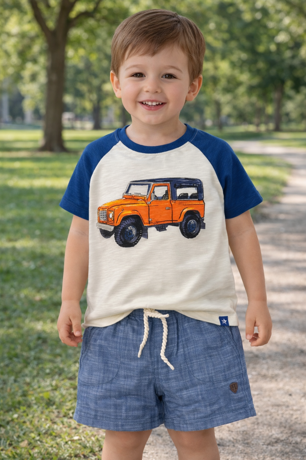 Orange Truck Graphic T-shirt