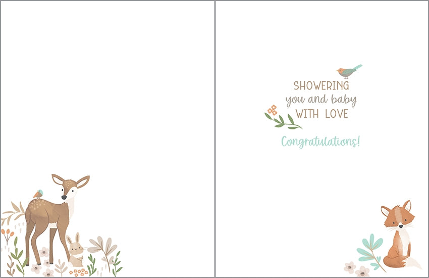 Baby Greeting Card Forest Animals