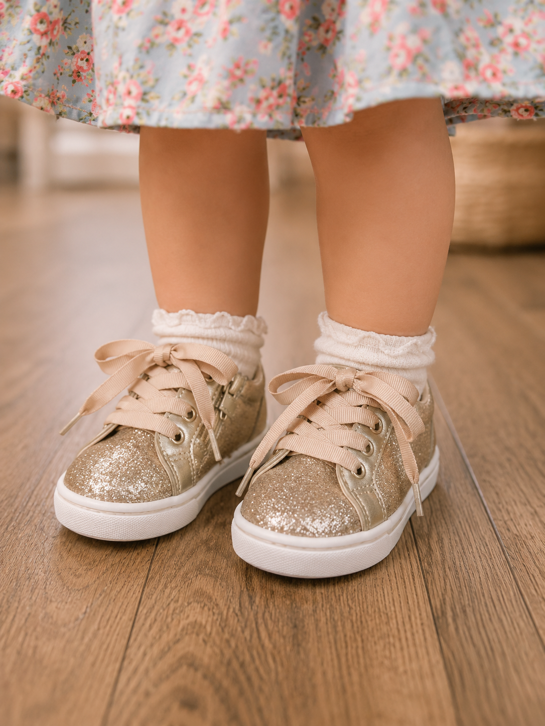 Gold Glitter Sneakers