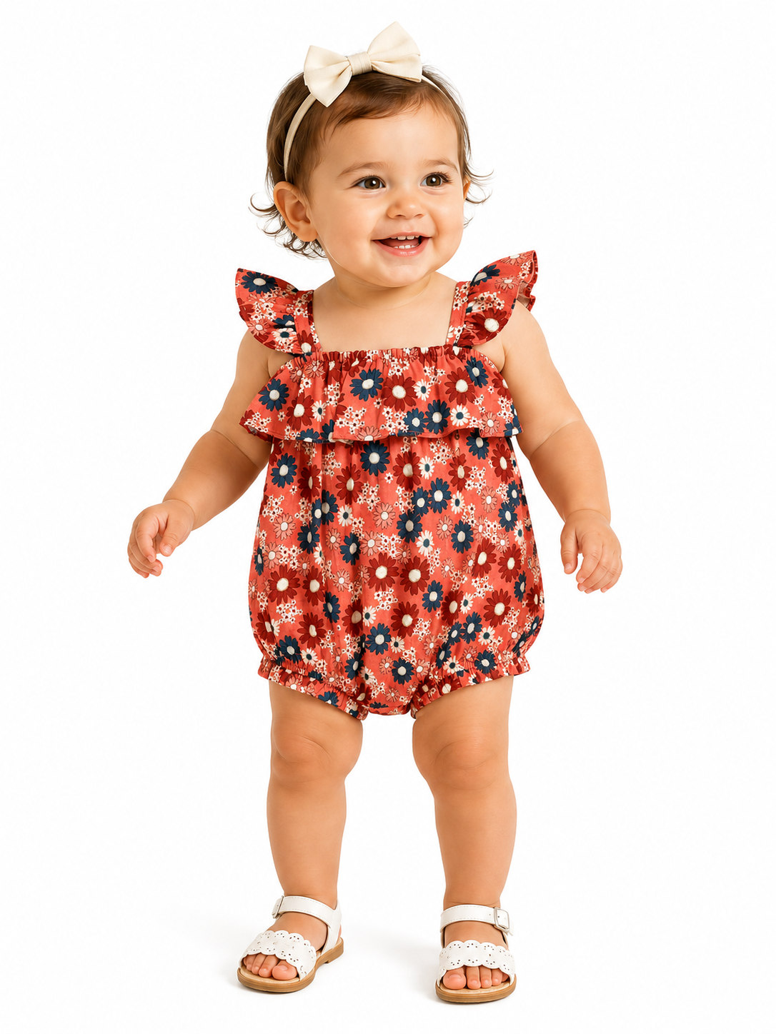 Zoey Daisy Gauze Bubble Romper