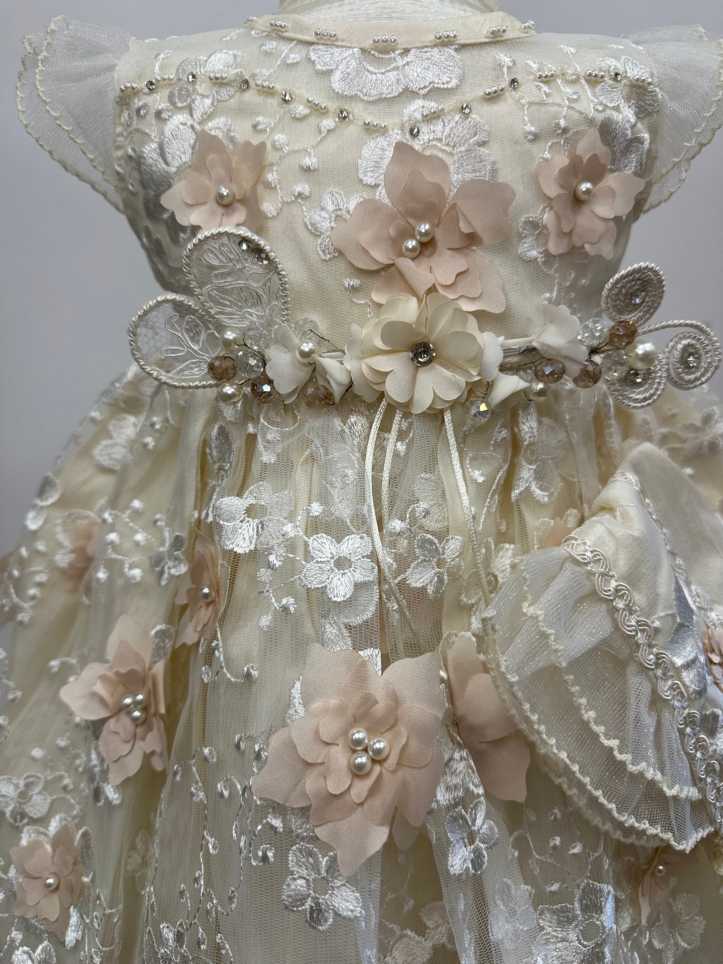 Violet Ivory Lace Gown