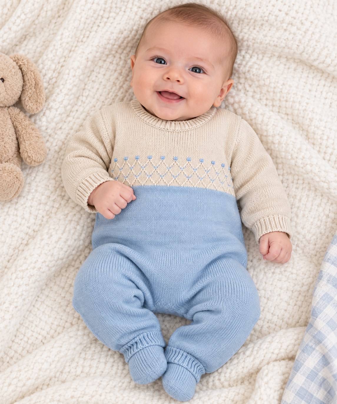 Sky Tricot Knit Romper