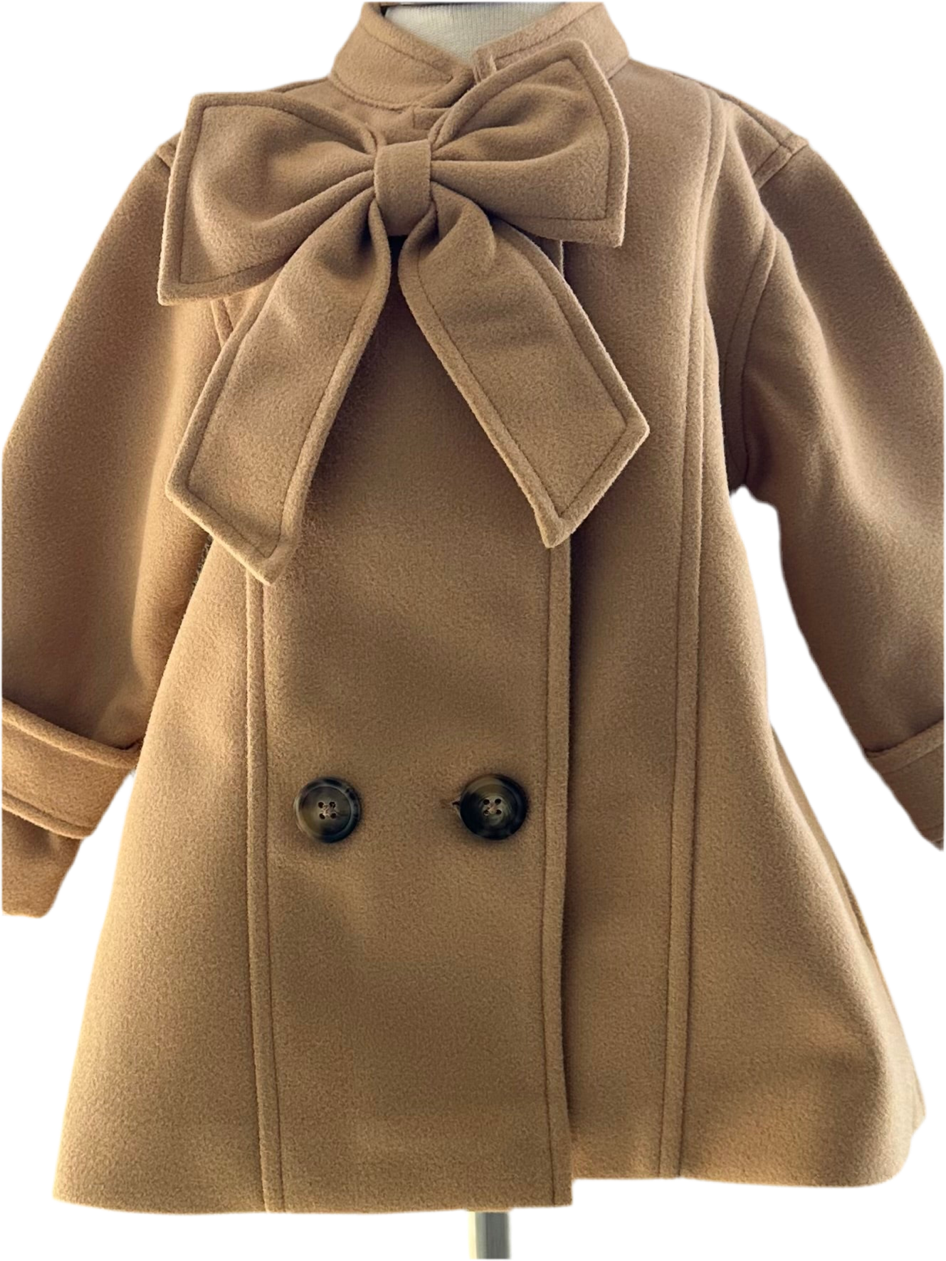 Tamarind Pea Coat w/ Bow