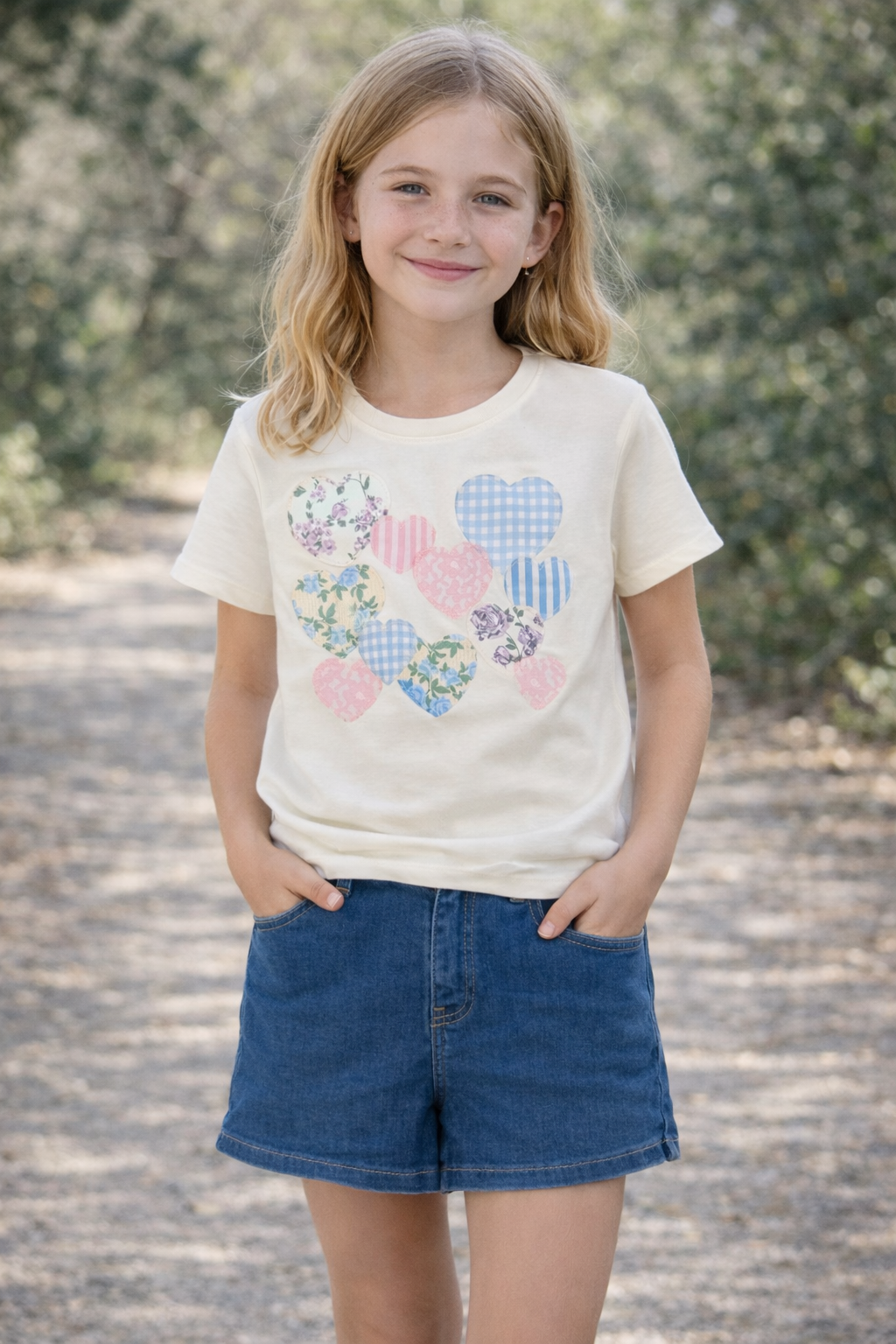 Hearts Appliques Top