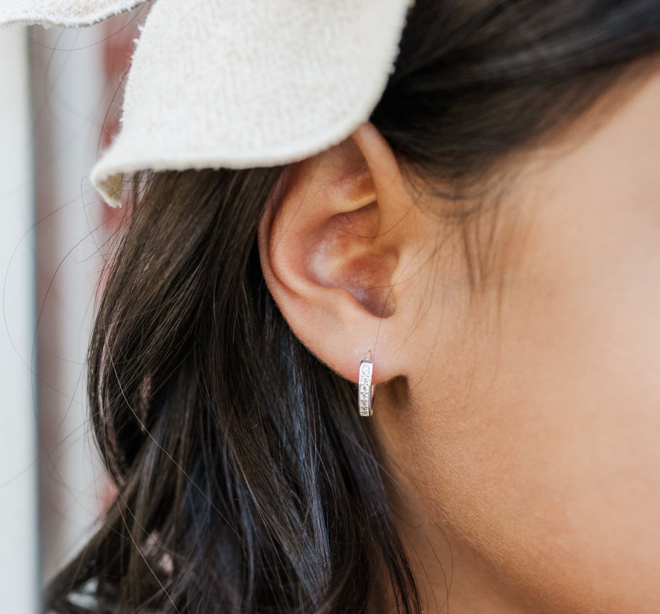 Sterling Silver huggies 13mm