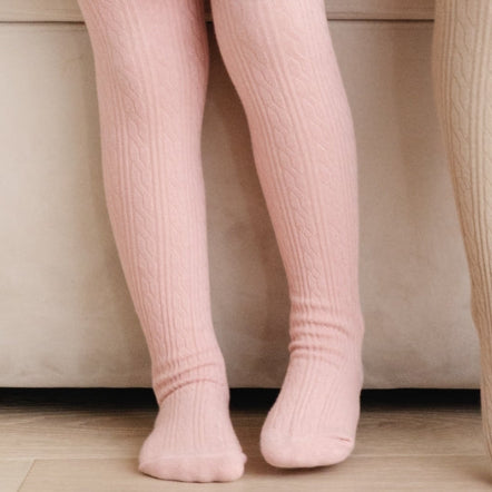 Girls Cable Knit Tights