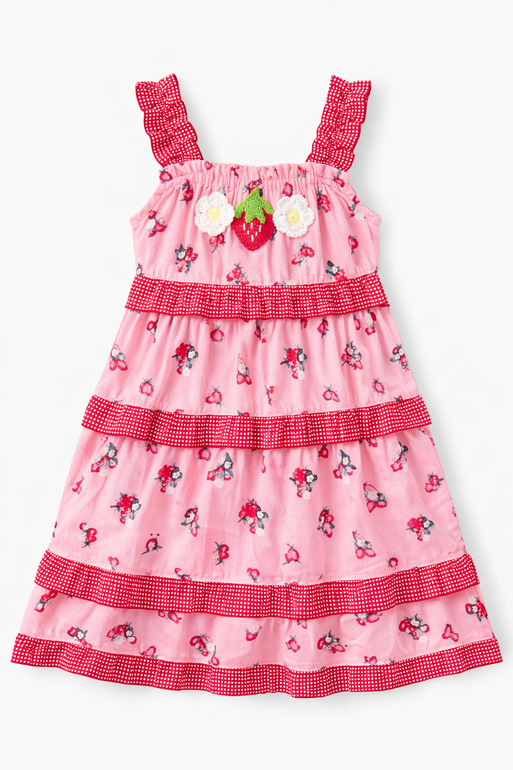 Strawberry Dress with Crochet Detail